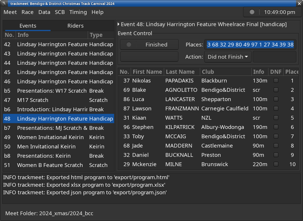 Trackmeet Screenshot